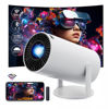 Picture of HY300 Projector with WIFI6 and Bluetooth, 4K 1080P Support with Android TV 11.0, Mini Portable Projector 180° Rotatable Movie Projector ,Auto Keystone Compatible for Laptop, PC, Smartphone