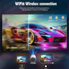 Picture of HY300 Projector with WIFI6 and Bluetooth, 4K 1080P Support with Android TV 11.0, Mini Portable Projector 180° Rotatable Movie Projector ,Auto Keystone Compatible for Laptop, PC, Smartphone