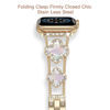 Picture of 38/40/41/42 mm cool woman chain metal smartwatch strap compatible with Apple Watch Band Series 10/9/8/7/6/SE/5/4 adjustable replacement watch bracelet for Iwatch gold Watch Band