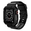 Picture of OROBAY Compatible with Apple Watch Band 45mm/44mm/42mm with Case, Shockproof Rugged Band Strap for iWatch SE2 SE Series 9/8/7/6/5/4/3/2/1 with Bumper Case Cover Men Women, Matte Black