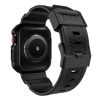 Picture of OROBAY Compatible with Apple Watch Band 45mm/44mm/42mm with Case, Shockproof Rugged Band Strap for iWatch SE2 SE Series 9/8/7/6/5/4/3/2/1 with Bumper Case Cover Men Women, Matte Black