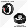 Picture of OROBAY Compatible with Apple Watch Band 45mm/44mm/42mm with Case, Shockproof Rugged Band Strap for iWatch SE2 SE Series 9/8/7/6/5/4/3/2/1 with Bumper Case Cover Men Women, Matte Black