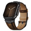 Picture of Suitisbest Leather Bands Compatible for Apple Watch Ultra Band 49mm 46mm 45mm 44mm 42mm, Genuine Leather Rugged Durable Matel Connector Strap for Women Men iWatch Ultra 10 9 8 7 6 5 4 3 SE
