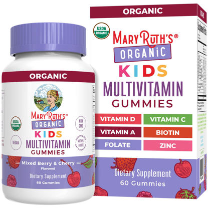 Picture of MaryRuth Organics Kids Vitamins | Multi | 1 Month Supply | Kids Multivitamin Gummies for Ages 4+ | Multivitamin for Kids | Vitamins for Kids | Vegan | Only 2 Gummies a Day | 60 Count |