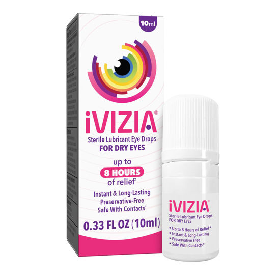 Picture of iVIZIA Sterile Lubricant Eye Drops for Dry Eyes, Preservative-Free, Moisturizing, Dry Eye Relief, Contact Lens Friendly, 0.33 fl oz Bottle