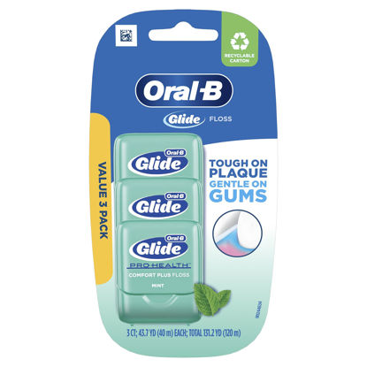 Picture of Oral-B Comfort Plus Glide Dental Floss Pack, Mint, 3 Count
