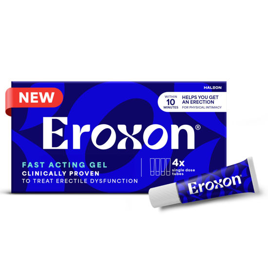 Picture of Eroxon Erectile Dysfunction Treatment Gel, New Clinically Proven Topical Gel, Helps Get an Erection Within 10 Minutes, 4 Single Use Tubes