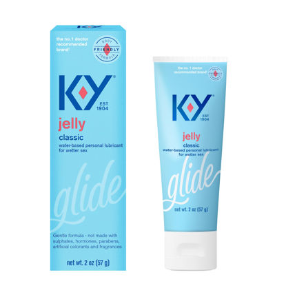 Picture of K-Y Jelly Water Based Lube For Sex, Anal Lube, Non-Greasy Water Based Personal Lubricant, pH Friendly Sex Lube Can Be Used With Sex Toys For Women & Male Sex Toys, Condom Friendly Personal Lube, 2 oz