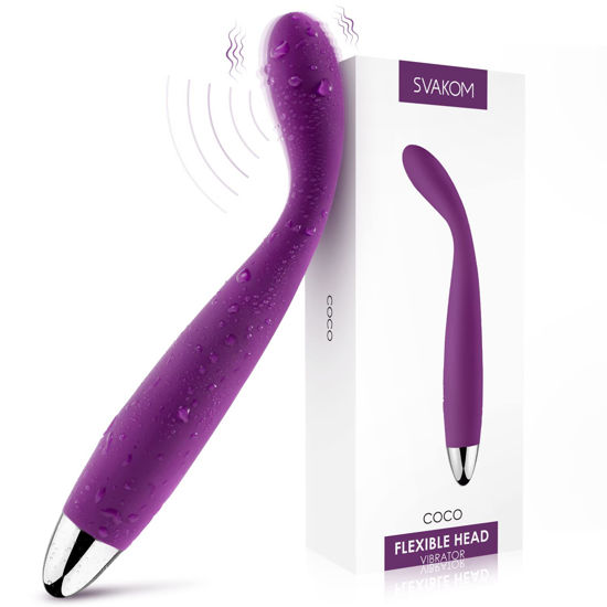 Picture of SVAKOM COCO G Spot Vibrator - 8 Seconds to Climax Finger Shaped Waterproof Vibes for Women - 5*5 Vibrations Clit Nipple Personal Massagers - Adult Female Sex Toys