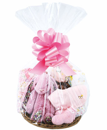 Picture of Wowfit Cello Bags,10 CT 18x30 inches Clear Cellophane Bags Perfect for Gift Baskets, Presents, Weddings, Bridal/Baby Showers and More (Flat, No Gusset, Ribbon Not included)