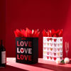 Picture of SUNCOLOR 2 Pack 13" Large Valentines Day Gift Bags with Tissue Paper