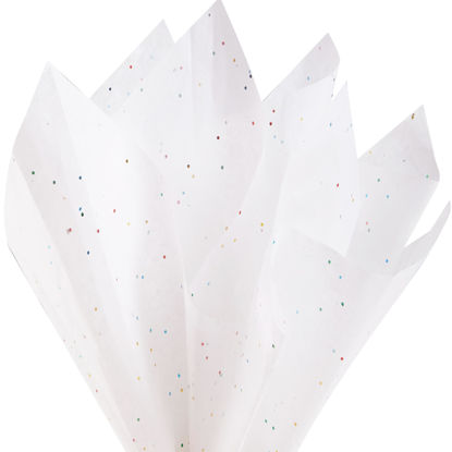 Picture of SUNCOLOR 120 Sheets 20"x14" White Tissue Paper for Gift Bags Packaging Glitter Art Tissue Paper for Crafts