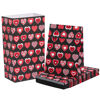 Picture of SUNCOLOR 30 Pack Red Heart Party Favor Bags Goodie Bags for Kids Class Party Gift Bags/Valentines Day/Mother's day