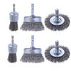 Picture of 6 Pack Carbon Steel Wire Wheel Brush, Rocaris Cup Brush, Wheel Brush, Pen Brush Set with 1/4-Inch Hex Shank for Rust Removal, Corrosion and Scrub Surfaces