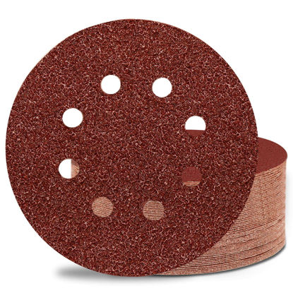 Picture of Szarint 5 Inch Sanding Discs Hook and Loop, 70 PCS 8 Hole Sandpaper Include 40, 60, 80, 120, 180, 240, 320 Grit for Random Orbital Sander