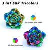 Picture of LOVOON 3D Printer Filament, Tricolor PLA Filament 1.75mm Silk Rainbow Filament Green-Red-Blue, 3D Printing Accessories PLA Filament Multicolor, Dimensional Accuracy +/-0.02mm, 2.2lbs/Spool