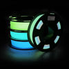 Picture of iSANMATE 3D Printer Filament Bundle, Glow in The Dark Filament Multicolor, Green, Blue and Blue-Green, PLA Filament 1.75 mm, Dimensional Accuracy +/- 0.03 mm, 250g X 4 Pack