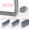 Picture of 33 Ft Gray Self-Adhesive Soundproofing Weather Stripping for Doors and Windows, 0.35" Wide x 0.2" Thick