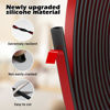 Picture of Bantie 20FT Weather Stripping Door Seal Self Adhesive Door Weather Stripping Weather Strip Silicone D Shaped Door Seal Strip for Door Frame/Window Seal (20FT Black 3/8" W × 1/4" T)
