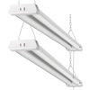 Picture of OOOLED 4FT Linkable 42W 4800LM 5000K LED Ceiling Lights for Garages, Pull Chain ON/Off, Linear Work Light Fixture with Plug, 2 Pack