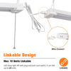 Picture of OOOLED 4FT Linkable 42W 4800LM 5000K LED Ceiling Lights for Garages, Pull Chain ON/Off, Linear Work Light Fixture with Plug, 2 Pack