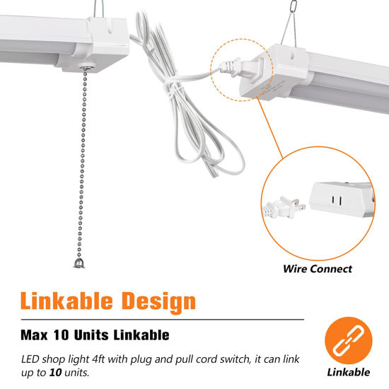 GetUSCart- OOOLED 4FT Linkable 42W 4800LM 5000K LED Ceiling Lights for ...