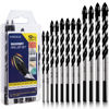 Picture of 12-PCS Masonry Drill Bit Set & Concrete Drill Bit Set, 1/8 to 1/2 inch Professional Carbide Drill Bits Tip for Glass, Tile, Brick, Cement Concrete Plastic Wood etc. Masonry Drill Bits Set by DYRECELVE