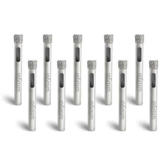 Picture of Jamiikury 1/4" / 6mm Diamond Hole Saw Drill Bits, Glass Hole Saw Tile Hole Saw Suitable for Ceramic Glass Tile Porcelain Marble - Pack of 15