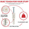 Picture of CrimsonMark 120Pcs #8 Self Drilling Drywall Anchors and Screws kit #8 x 1-1/4”- Superb Wall Anchors for Drywall, Holds Upto 75lbs - No Drill Hole Required with These Dry Wall Screws and Anchors