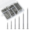 Picture of Wensilon 430pcs Stainless Steel 304 Nails Kit, Hanging Nails Kit, Wall Nails Kit, Dowels Kit, Long Nails Kit