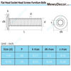 Picture of 1/4-20 x 3/4" Flat Head Socket Head Screw Furniture Bolts Countersunk Connector Screws, Stainless Steel 18-8 (304), Black Oxide, Fully Threaded, 25 PCS