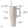 Picture of Simple Modern 40 oz Tumbler with Handle and Straw Lid | Insulated Cup Reusable Stainless Steel Water Bottle Travel Mug Cupholder Friendly | Gifts for Women Men Him Her | Trek Collection | Almond Birch