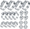 Picture of Stainless Steel Hose Clamps Assortment Kit, 20Pcs 1/4-2 in (6-51mm) Adjustable Worm Gear Pipe Hose Clamps, Fuel Line Hose Clamps Heavy Duty for Plumbing, Automotive, Washing Machine, Mechanical