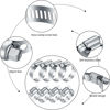 Picture of Stainless Steel Hose Clamps Assortment Kit, 20Pcs 1/4-2 in (6-51mm) Adjustable Worm Gear Pipe Hose Clamps, Fuel Line Hose Clamps Heavy Duty for Plumbing, Automotive, Washing Machine, Mechanical