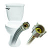 Picture of Fluidmaster B1T12 Toilet Connector, Braided Stainless Steel - 3/8 Female Compression Thread x 7/8 Female Ballcock Thread, 12-Inch Length