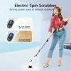 Picture of TUYU Electric Spin Scrubber, Full-Body IPX7 Waterproof Bathroom Scrubber with Power LCD Display, Adjustable Extension Handle, Cordless Shower Cleaner Brush for Bathtub Kitchen Wall Cleaning