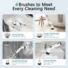 Picture of TUYU Electric Spin Scrubber, Full-Body IPX7 Waterproof Bathroom Scrubber with Power LCD Display, Adjustable Extension Handle, Cordless Shower Cleaner Brush for Bathtub Kitchen Wall Cleaning