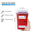 Picture of Sharps Containers for Home Use, Needle Disposal, Sharps Disposal, Small Biohazard Containers - 1 Quart
