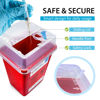 Picture of Sharps Containers for Home Use, Needle Disposal, Sharps Disposal, Small Biohazard Containers - 1 Quart