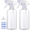 Picture of JohnBee Spray Bottles - 16.9oz/2Pack - Premium Adjustable Spray Bottles for Cleaning - No Leak And Clog Mister Spray Bottle - Spray Bottle For Hair, Plants, Pet, Vinegar, And Rubbing Alcohol Reagent