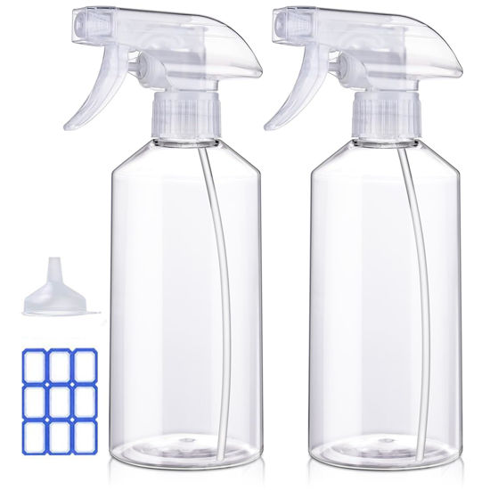 Picture of JohnBee Spray Bottles - 16.9oz/2Pack - Premium Adjustable Spray Bottles for Cleaning - No Leak And Clog Mister Spray Bottle - Spray Bottle For Hair, Plants, Pet, Vinegar, And Rubbing Alcohol Reagent