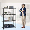Picture of 4 Tier Shelving Unit NSF Wire Shelf Metal Large Storage Shelves Heavy Duty Height Adjustable Commercial Grade Steel Utility Layer Shelf Rack Organizer 1000 LBS Capacity -14x36x54,Black