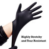 Picture of TitanFlex Disposable Nitrile Exam Gloves, 6-mil, Black, Large 100-ct Box, Heavy Duty Disposable Gloves, Cooking Gloves, Mechanic Gloves, Latex Free Gloves, Food Safe Rubber Gloves for Food Prep