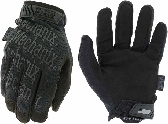 Picture of Mechanix Wear: The Original Covert Tactical Work Gloves with Secure Fit, Flexible Grip for Multi-Purpose Use, Durable Touchscreen Safety Gloves for Men (Black, Large)