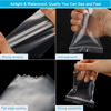 Picture of 1.5''x 1.5'', (Pack of 100) 2 mil Thick Clear Plastic Reclosable Zip Poly Bags with Resealable Lock Seal Zipper for Photo, Jewelry, Bakery, Treats, Travel, Storage, Packaging & Shipping…