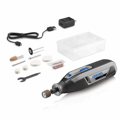 Picture of Dremel Lite 7760 N/10 4V Li-Ion Cordless Rotary Tool, Variable Speed Multi-Purpose Kit, USB Charging, Easy Accessory Changes - Perfect For Light-Duty DIY & Crafting, Sanding, Engraving and Polishing