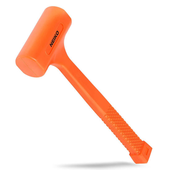 Picture of Neiko 02847A 2 LB Dead Blow Hammer, Neon Orange | Unibody Molded | Checkered Grip | Spark and Rebound Resistant