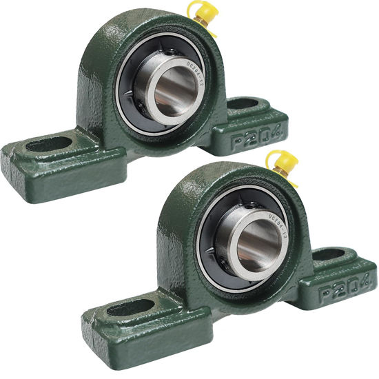 Picture of 2 Pack UCP204-12 Pillow Block Mounted Ball Bearing - 3/4" Bore - Solid Cast Iron Base - Self Aligning