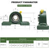 Picture of 2 Pack UCP204-12 Pillow Block Mounted Ball Bearing - 3/4" Bore - Solid Cast Iron Base - Self Aligning