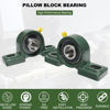 Picture of 2 Pack UCP204-12 Pillow Block Mounted Ball Bearing - 3/4" Bore - Solid Cast Iron Base - Self Aligning